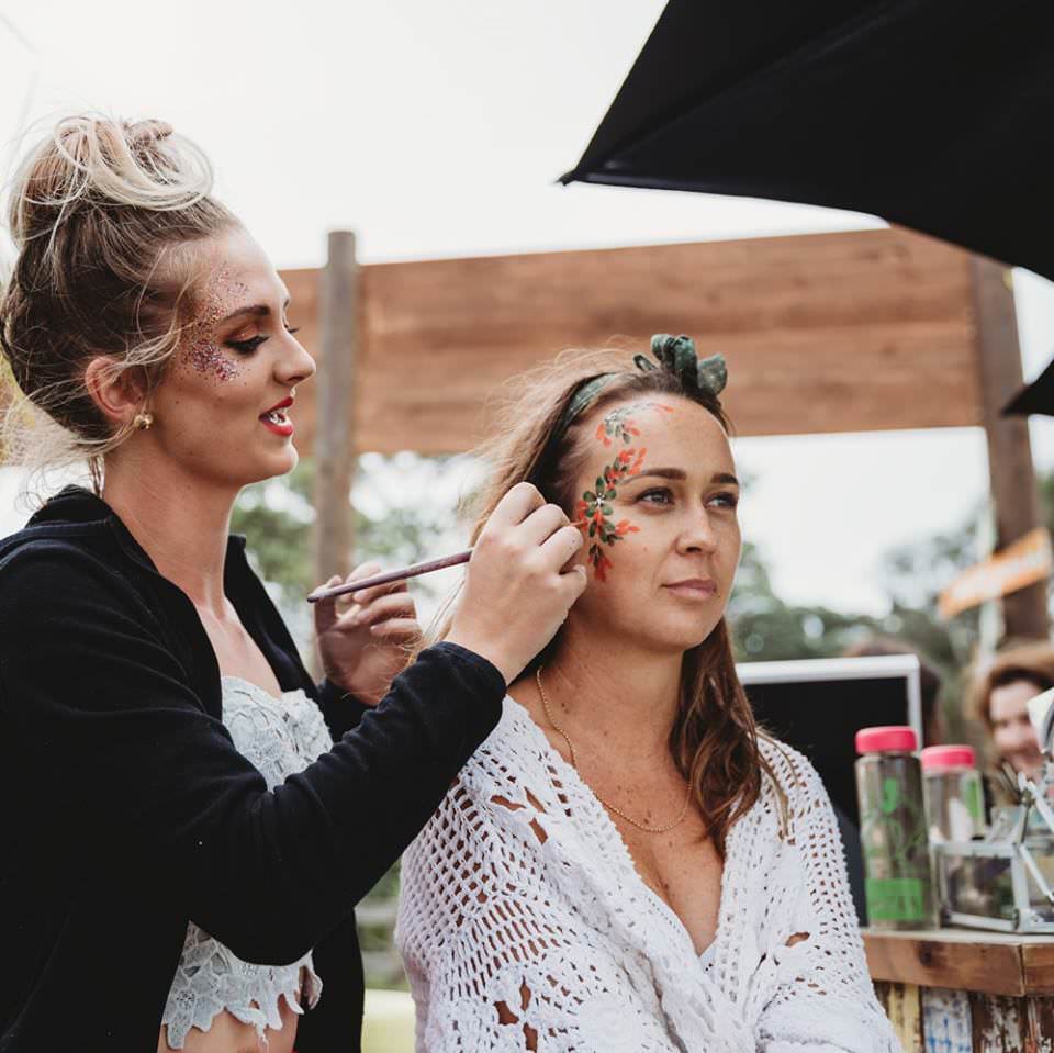 festival face paint artist biodegradable glitter